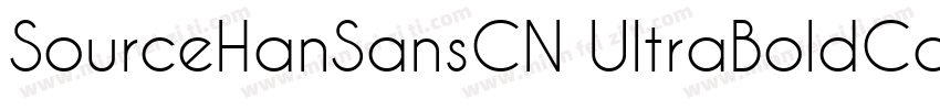 SourceHanSansCN UltraBoldCondensed字体转换